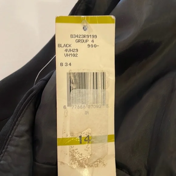 JONES NEW YORK DRESS 14 Black Satin Midi Cocktail Dress Fit and Flair NWT - Picture 13 of 14